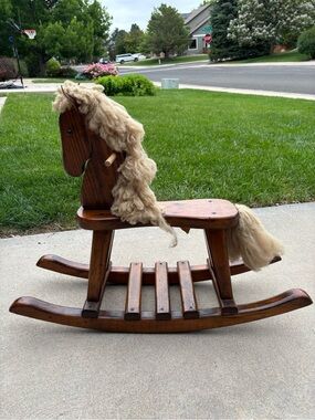 Vintage Woods of America, Inc. “home of my pony” wooden rocking horse